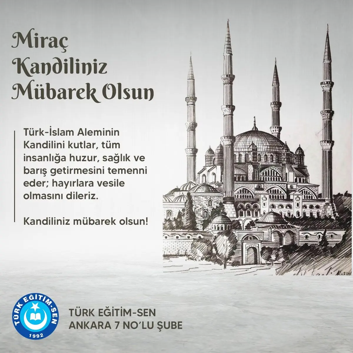 Miraç Kandilimiz kutlu olsun